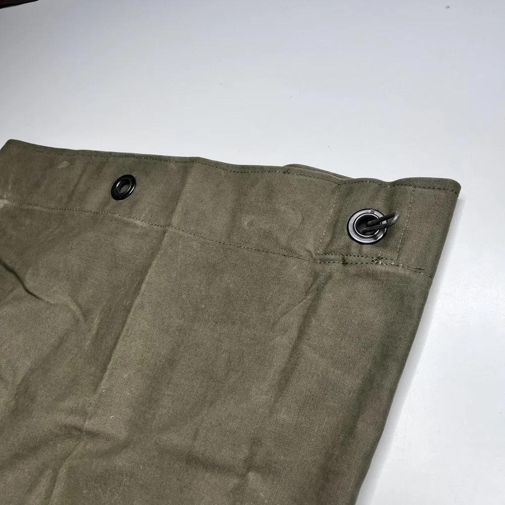 60s Vintage US Military Barracks Duffel Bag OD Green Canvas USGI USA Name Marked
